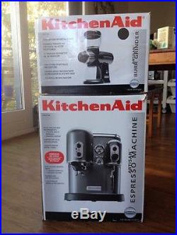 KitchenAid Artisan Coffee Burr Grinder & Espresso Machine in Black