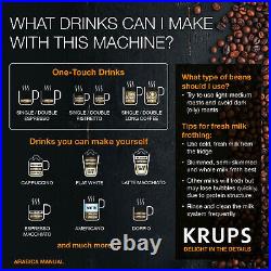 Krups EA811K40 Bean to Cup Coffee Machine Automatic Espresso Maker 1.7L Carbon