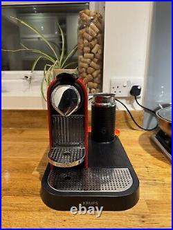 Krups Nespresso Citiz Coffee Machine With Frother- Red