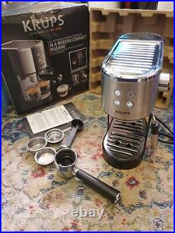 Krups Pump Espresso Virtuoso XP442C40 Steam & Pump Coffee Machine Silver