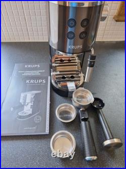 Krups Virtuoso + Pump Espresso Coffee Machine Black Stainless Steel