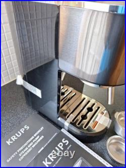 Krups Virtuoso + Pump Espresso Coffee Machine Black Stainless Steel Krups Virtuoso + Pump Espresso Coffee Machine Black Stainless Steel