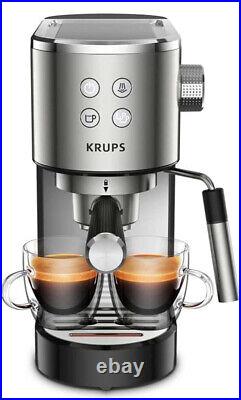 Krups Virtuoso XP442C40 Steam & Pump Coffee Machine Stainless Steel 1L Silver