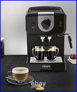 Krups XP320840 Opio Steam Pump Espresso Coffee Machine 15Bar 1.5L, 1140W, Black