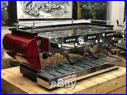 La Marzocco Fb70 3 Group Red Espresso Coffee Machine Cafe Latte Commercial Beans