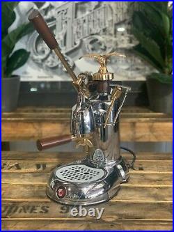 La Pavoni Expo 1 Group Leva Gold Brand New Espresso Coffee Machine Domestic Cafe