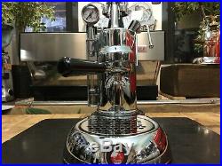 La Pavoni Leva Milano 1 Group Chrome Brand New Espresso Coffee Machine Latte Cup