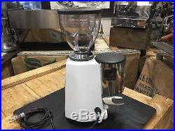 Mazzer Mini Manual White Professional Espresso Coffee Grinder Back Up Machine