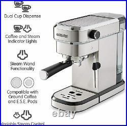 Morphy Richards 172020 1.1L 1350W Coffee Machine Barista Style Cappuccino N
