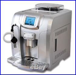 New Pronto Fully Automatic Cappuccino Coffee Espresso Machine Led Screen Silver
