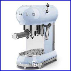 NEW Smeg 50s Retro Espresso Coffee Machine Pastel Blue