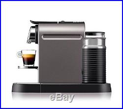 Nespresso CitiZ and Milk XN730T40 Coffee Machine Krups Titanium Espresso Maker