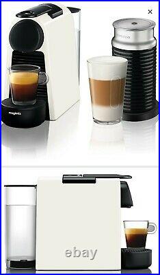Nespresso Essenza Mini Coffee Machine with Aeroccino, Pure White by Magimix