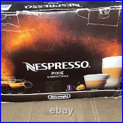 Nespresso Pixie & Aeroccino Espresso Coffee Machine, No Coffee Included, New