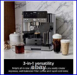 Ninja Luxe Premier 3-in-1 Coffee Machine, Latte, Cappuccino, Expresso ES601UK