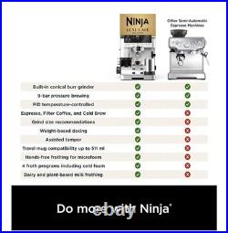 Ninja Luxe Premier 3-in-1 Coffee Machine, Latte, Cappuccino, Expresso ES601UK