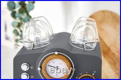 Nordic Espresso Coffee Machine 15 Bar Pressure Milk Frother 1.2L Retro Grey