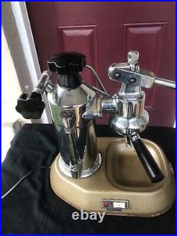 Old Vintage La Pavoni Espresso Coffee Chrome Machine Made In Italy