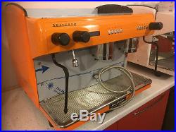 Orange Britesso Machine G10 Group 2 Automatic Espresso Coffee + Manual Grinder