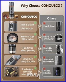 Portable Espresso Making Machine Rapid Heating Camping carry case CONQUECO 12v