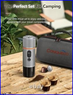 Portable Espresso Making Machine Rapid Heating Camping carry case CONQUECO 12v