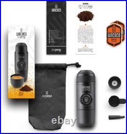 Premium Portable Espresso Machine, Compatible Ground Coffee, Small Trav