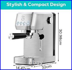 Professional Coffee Maker, Cappuccino and Latte Machine with Steam Milk Frother