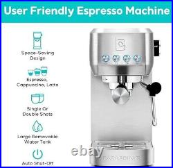 Professional Coffee Maker, Cappuccino and Latte Machine with Steam Milk Frother