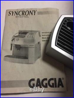 RARE! Gaggia Syncrony Digital Automatic Coffee Espresso Machine Silver 120V