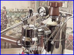 RARE La Pavoni Professional PHL chrome wood espresso lever machine lever coffee