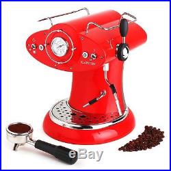 Red Coffee Maker Cappuccino & Espresso Machine 2 Cup 15 Bar Free Uk P&p Offer