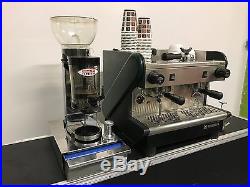 Rancilio Espresso Machine 2 Group + Grinder, FloJet, Jugs, Knockout Box & Tank