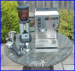 Rancilio Silvia E Espresso Machine, Iberital Grinder and accessories