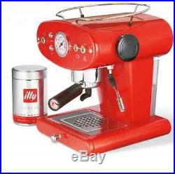 Retro Espresso Cappuccino Coffee Machine Red 1.2L Tank 18 Bar Pump Auto Refill