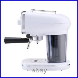 Retro Espresso Coffee Machine 15 Bar with Steam Frothing Wand White & Silver