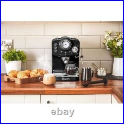 Retro Espresso Coffee Machine Steam Pressure Control, 1.2L Detachable Water Tank