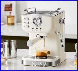 Retro Pump 20- Bar Espresso Coffee Machine, Milk Frother, Cappuccino, Lattee