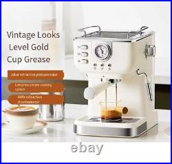 Retro Pump 20- Bar Espresso Coffee Machine, Milk Frother, Cappuccino, Lattee