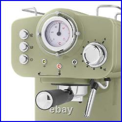 Retro Pump Espresso Coffee Machine, Green