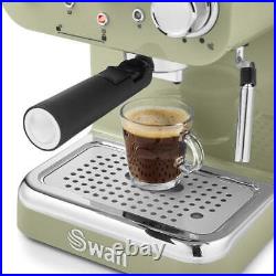 Retro Pump Espresso Coffee Machine, Green