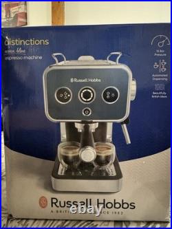 Russell Hobbs Distinctions Ocean Blue Espresso Coffee Machine