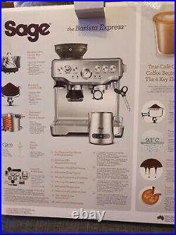 SAGE Barista Express BES875UK 1850 W Bean to Cup Coffee Machine Brushed Stain