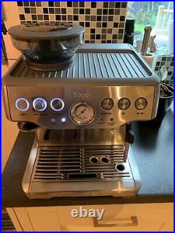 SAGE Barista Express BES875UK Bean to Cup Coffee Machine (silver) plus extras