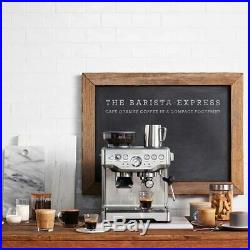 SAGE Barista Express BES875UK Espresso Coffee Machine & Milk Jug Stainless Steel