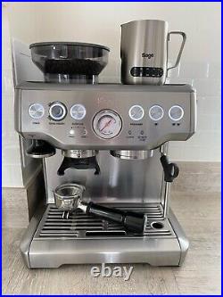 SAGE Barista Express Bean to Cup Coffee Machine -BES875UK With Accessories
