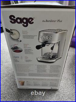 SAGE The Bambino Plus Espresso Coffee Machine SES500BSS4GUK1
