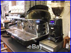SERVICED Sanremo 2 group tall coffee shop espresso machine with SR70 Grinder