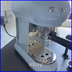 SMEG Espresso & Cappuccino Coffee Maker Machine ECF01PBUK Light Blue