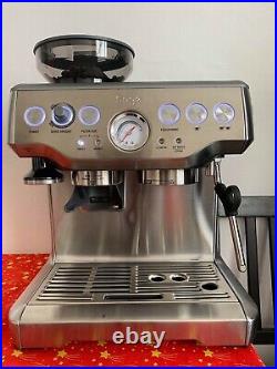 Sage Barista Express Bean-to-Cup Coffee Machine, BES875UK, Stainless Steel