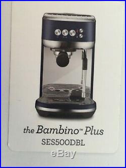 Sage Coffee Machine'the Bambino' SES500 Damson Blue